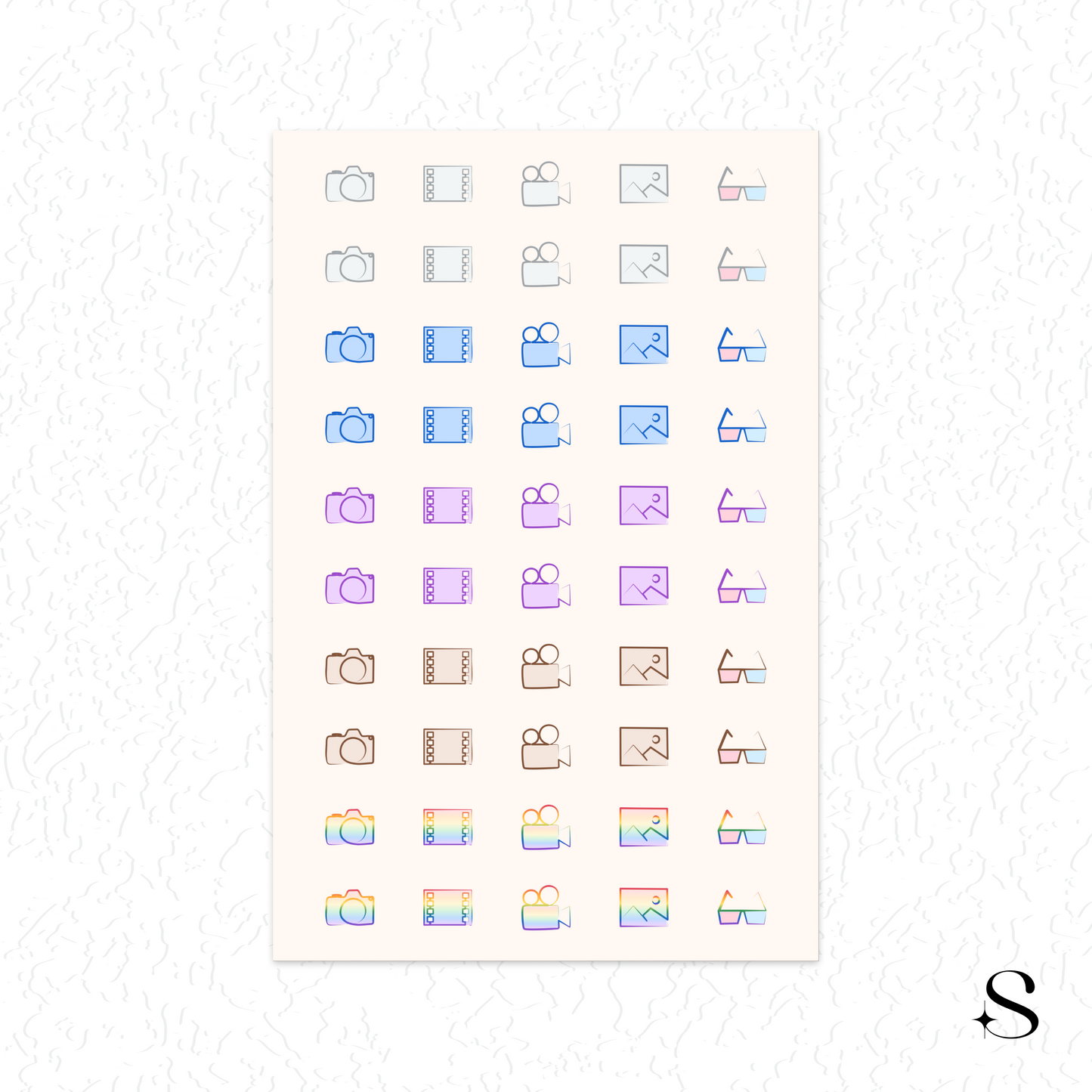 Line Icon Stickers - Picture