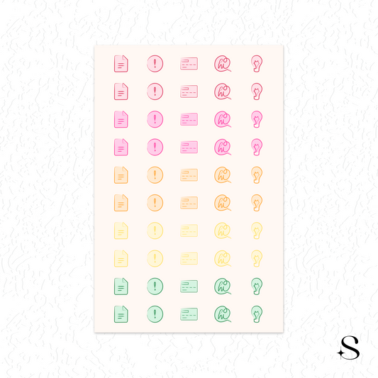 Line Icon Stickers - Plan