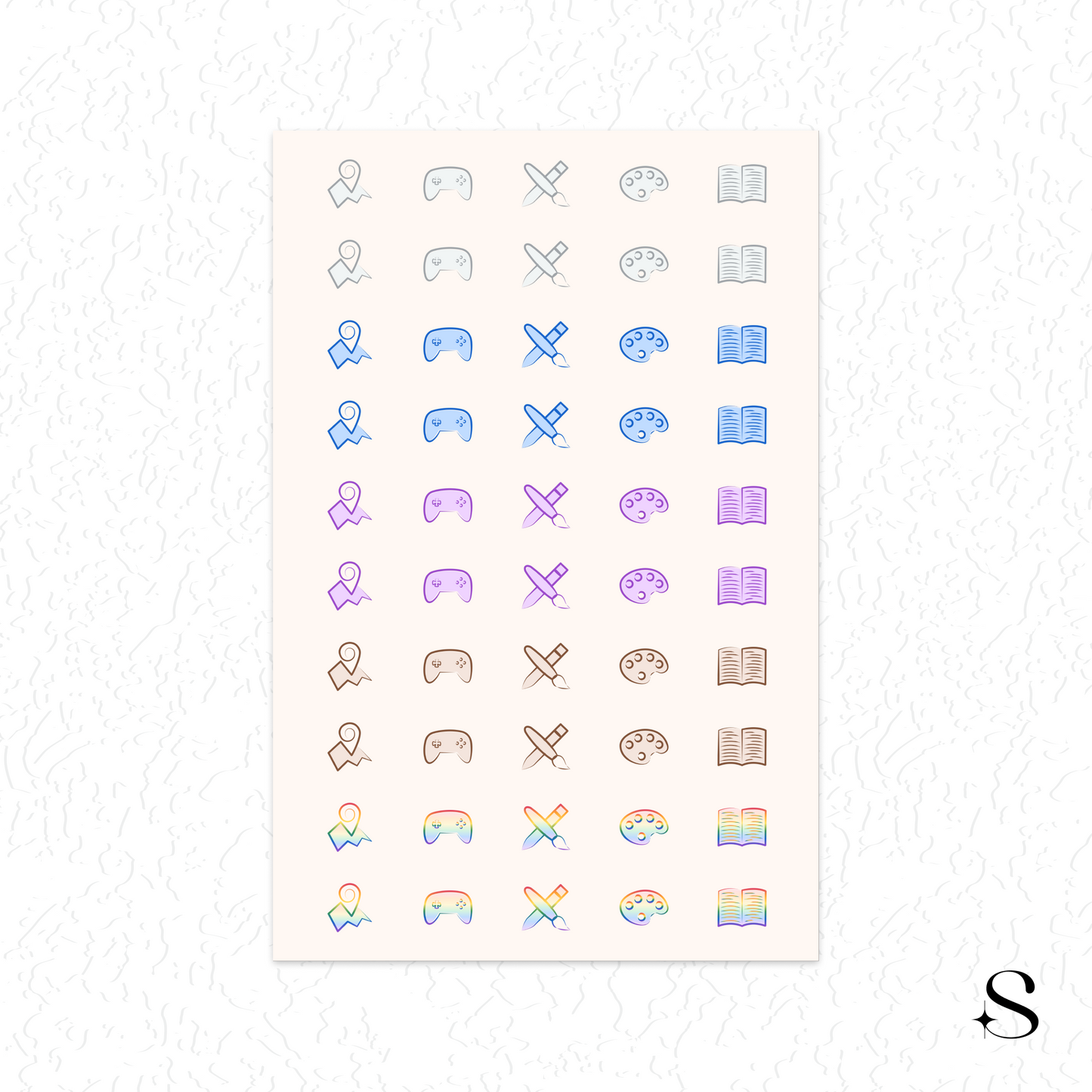 Line Icon Stickers - Fun