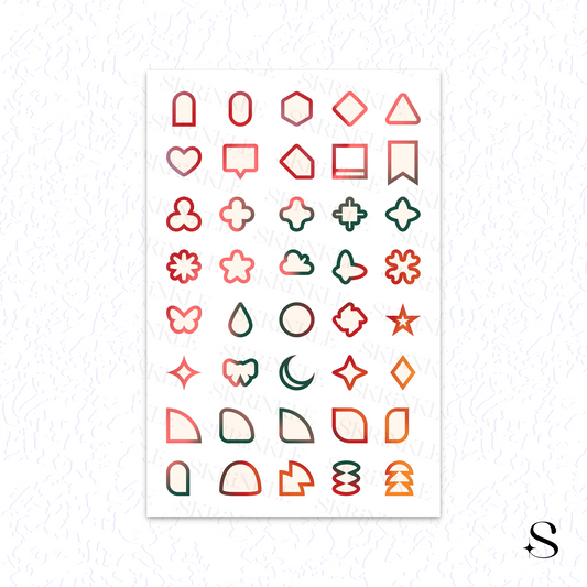 Shapes Stickers - Love & Rose