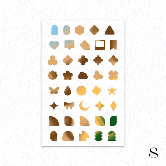 Shapes Stickers - Brews & Whisper