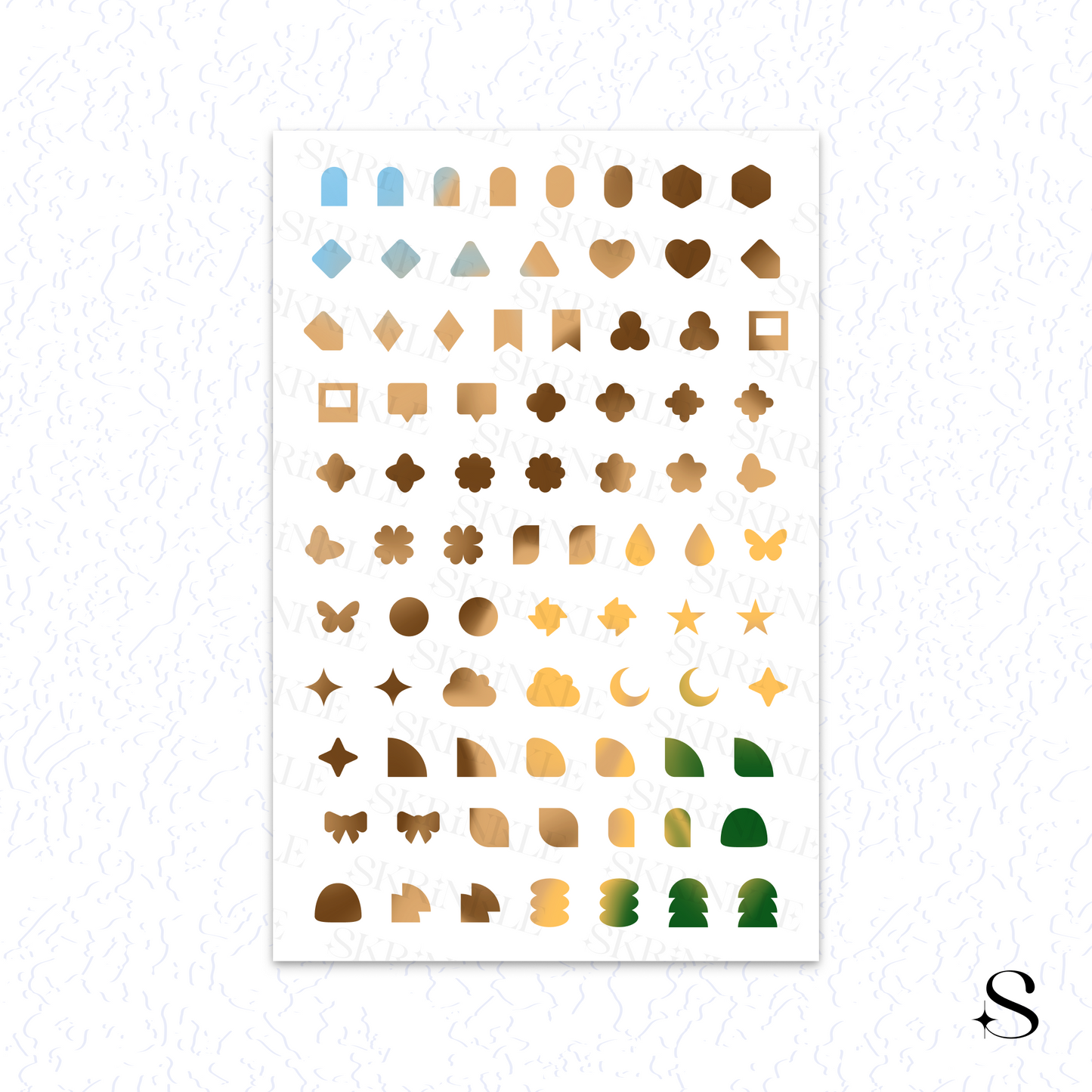 Shapes Stickers - Brews & Whisper