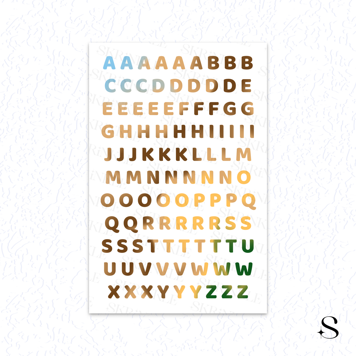 Letters and numbers stickers