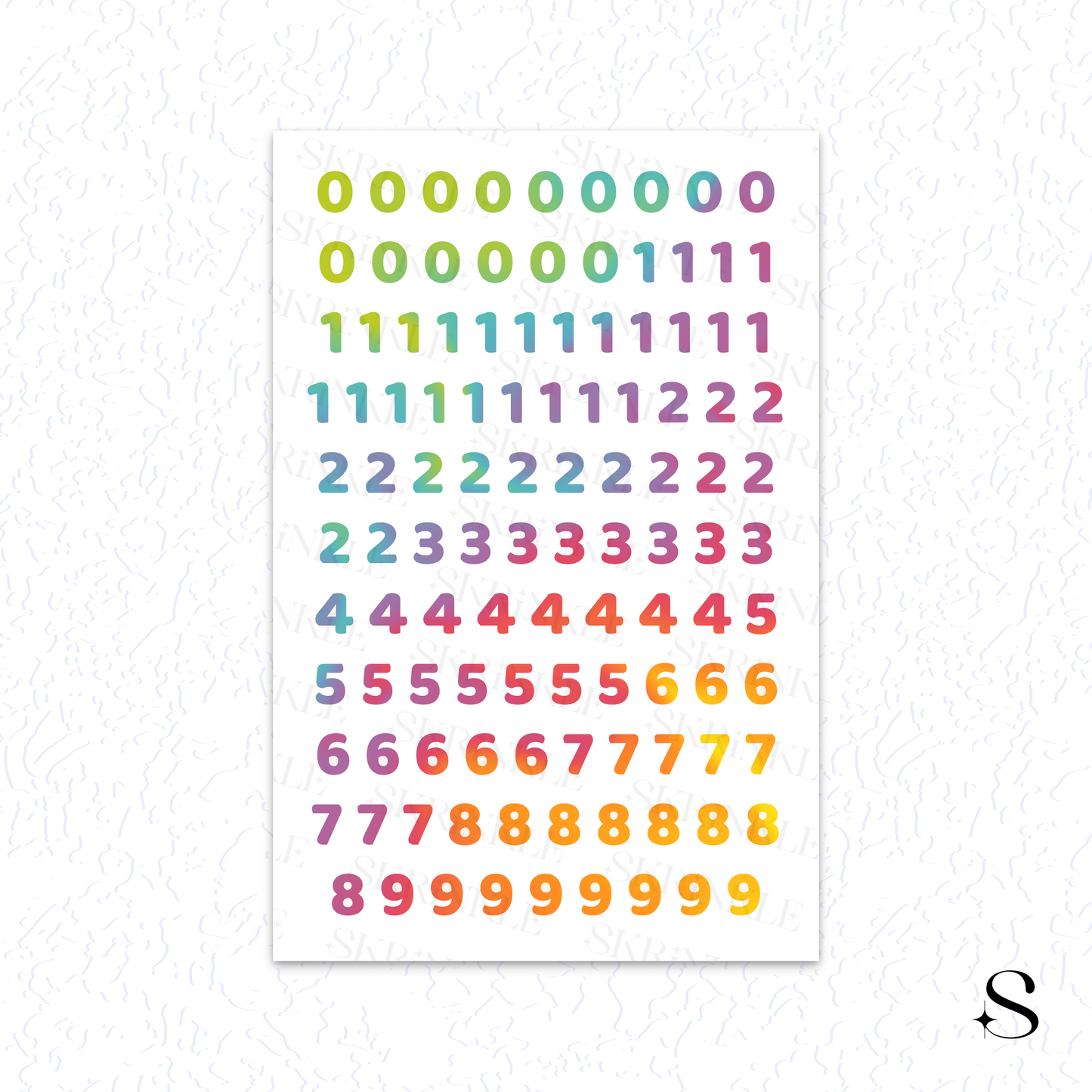 Letters and numbers stickers - New year 2026