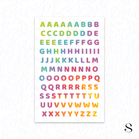 Letters and numbers stickers - New year 2026