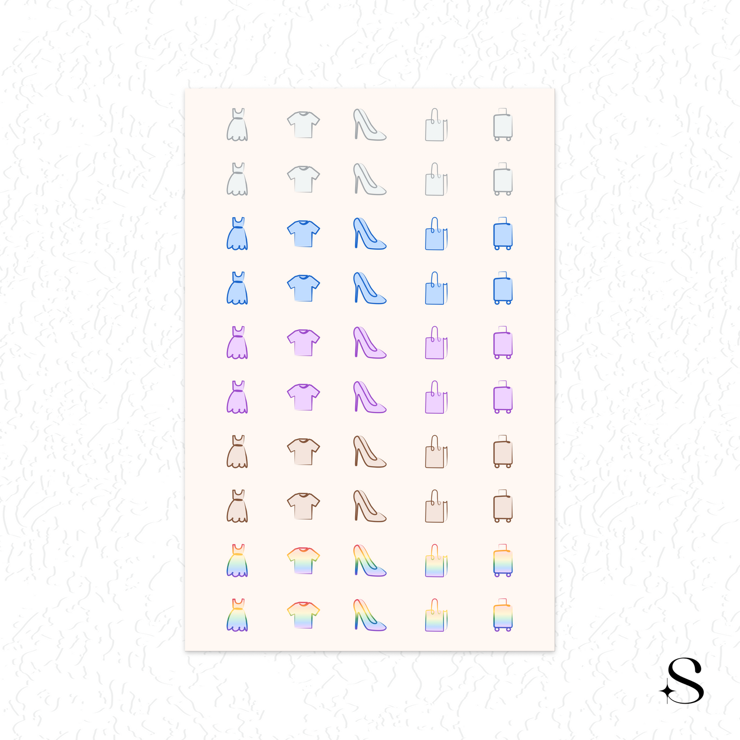 Line Icon Stickers - Travel