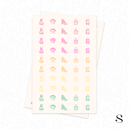 Line Icon Stickers - Travel