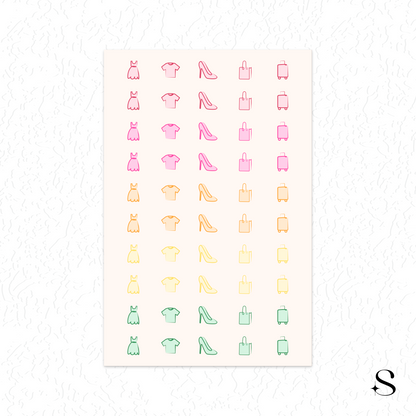 Line Icon Stickers - Travel