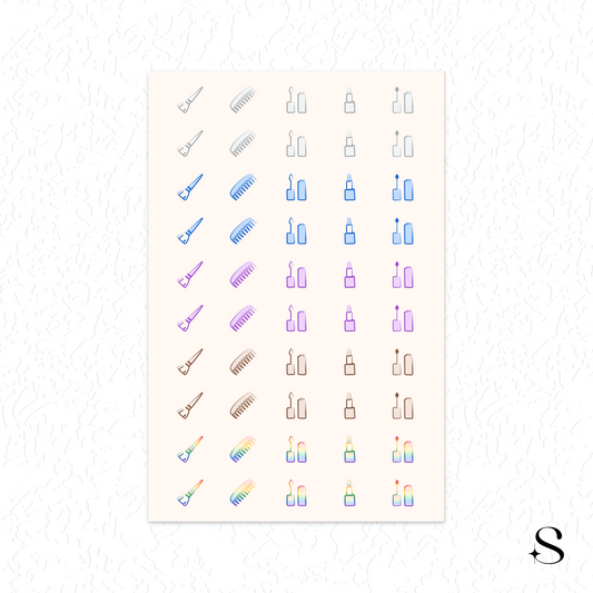 Line Icon Stickers - Makeup Part 1