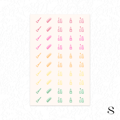 Line Icon Stickers - Makeup Part 1