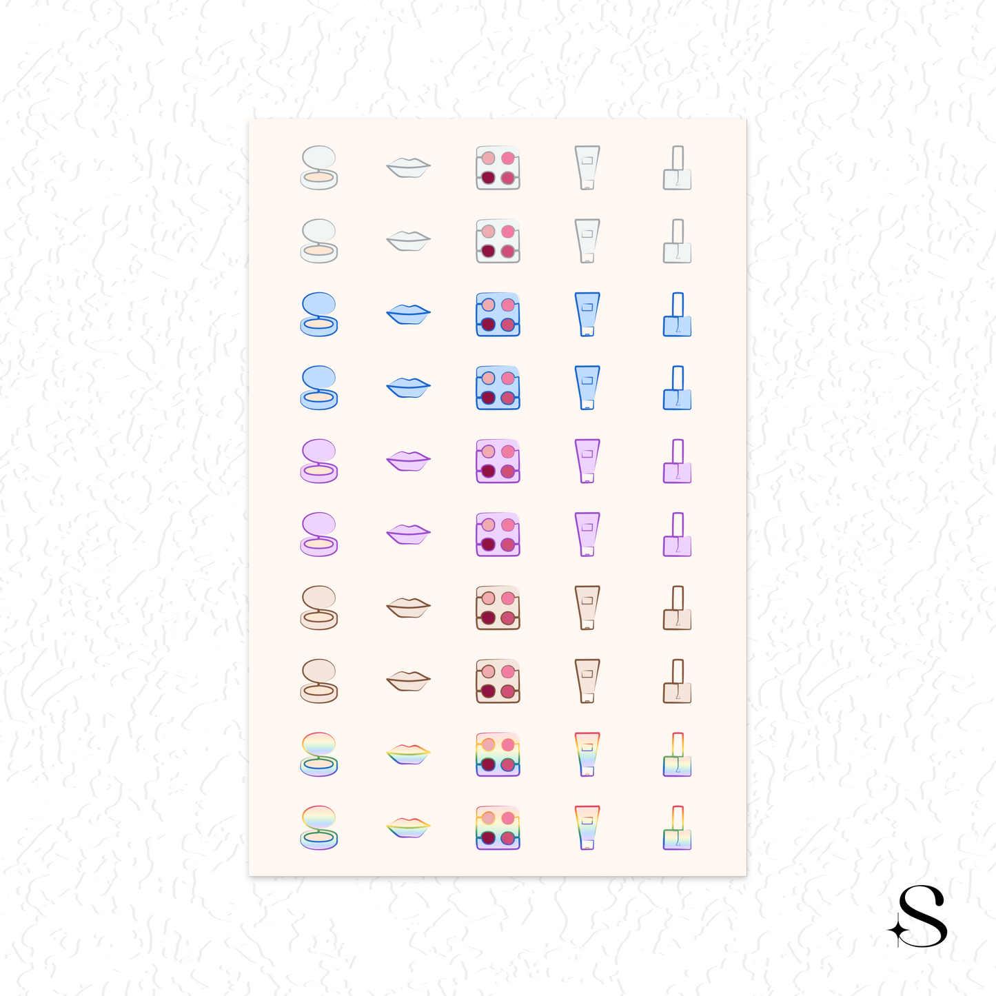 Line Icon Stickers - Touchup