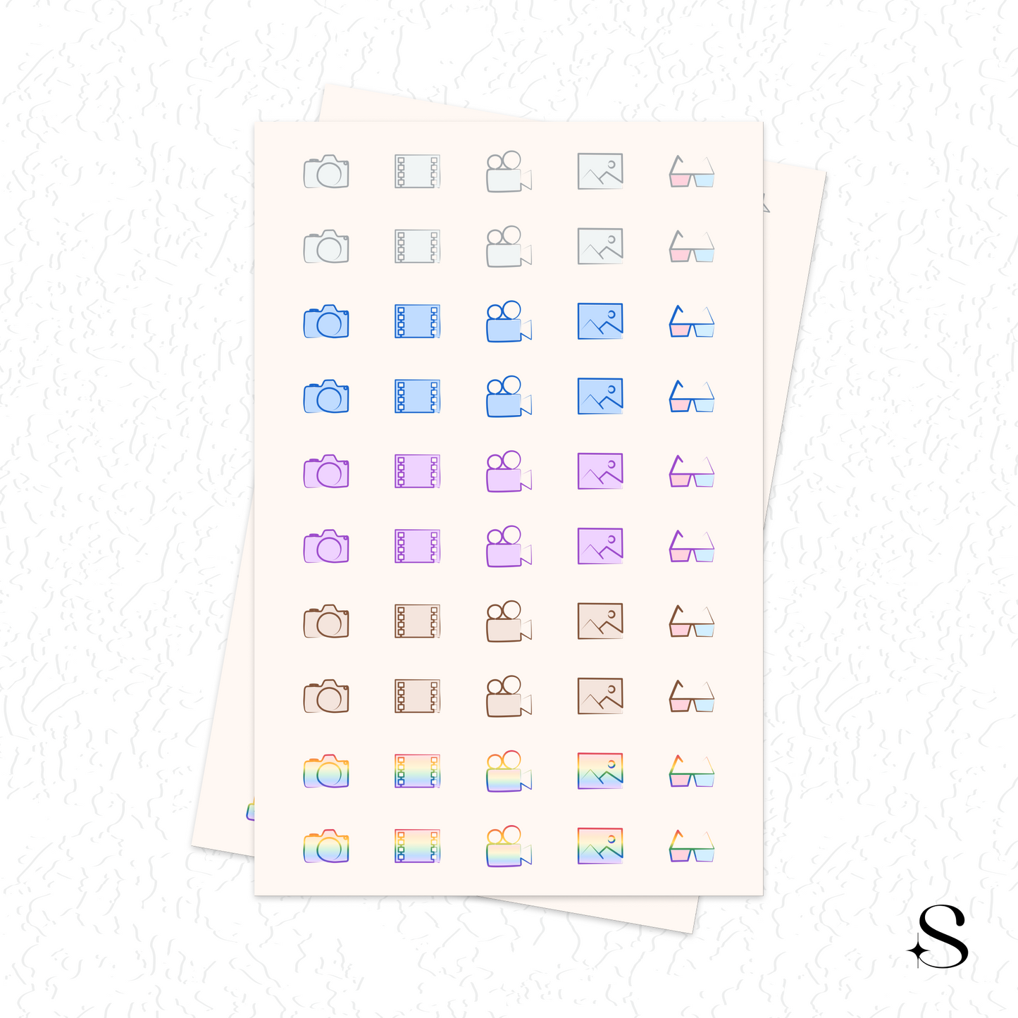 Line Icon Stickers - Picture