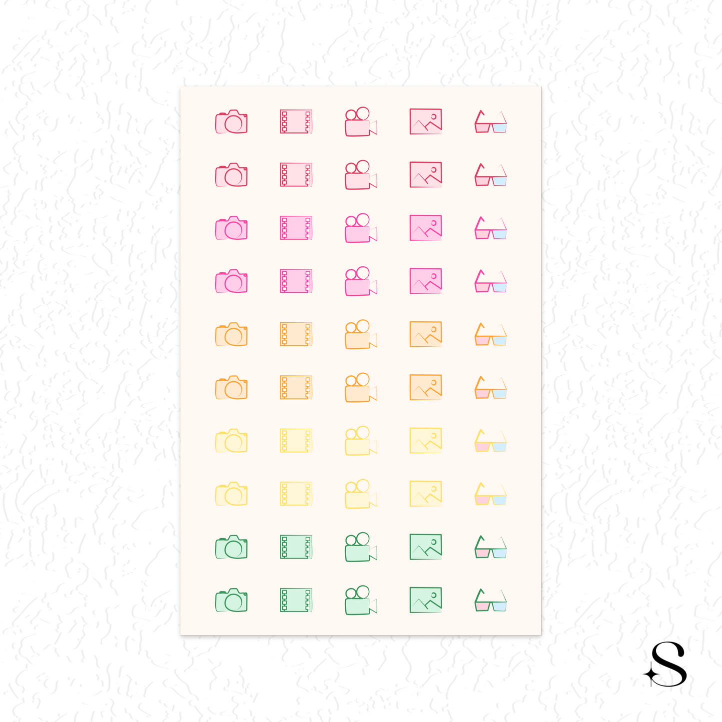 Line Icon Stickers - Picture