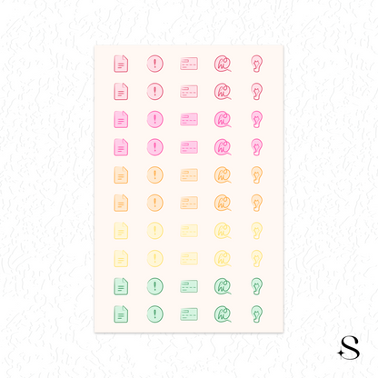 Line Icon Stickers - Plan