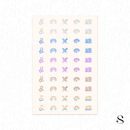 Line Icon Stickers - Fun