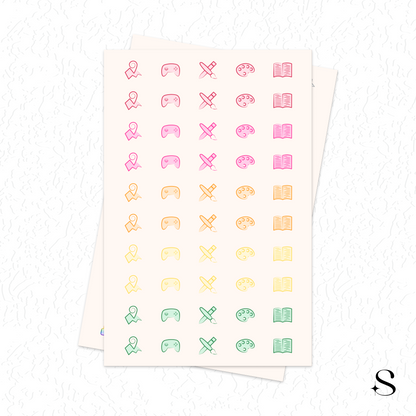 Line Icon Stickers - Fun