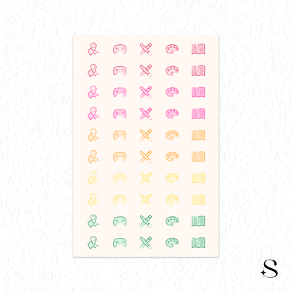 Line Icon Stickers - Fun