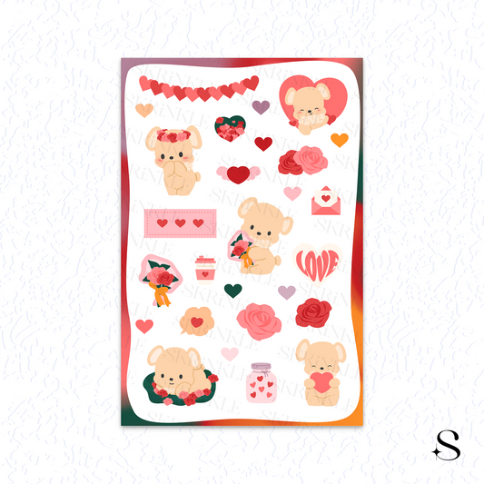 Eun Oh Stickers - Love & Rose