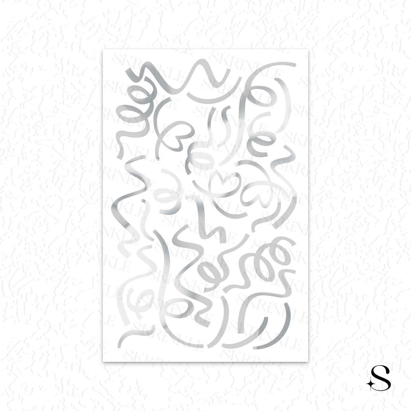 Decorative white cute journal stickers  on a light gray background