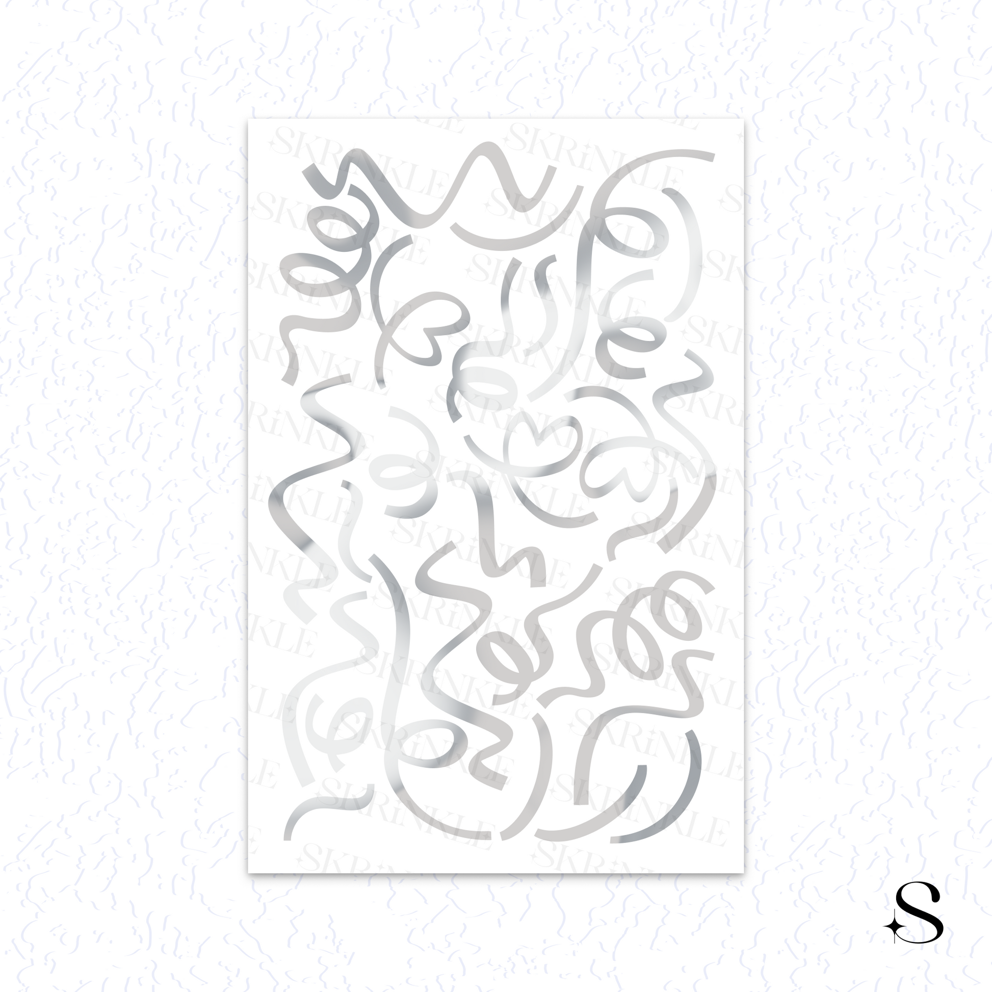 Decorative white cute journal stickers  on a light gray background