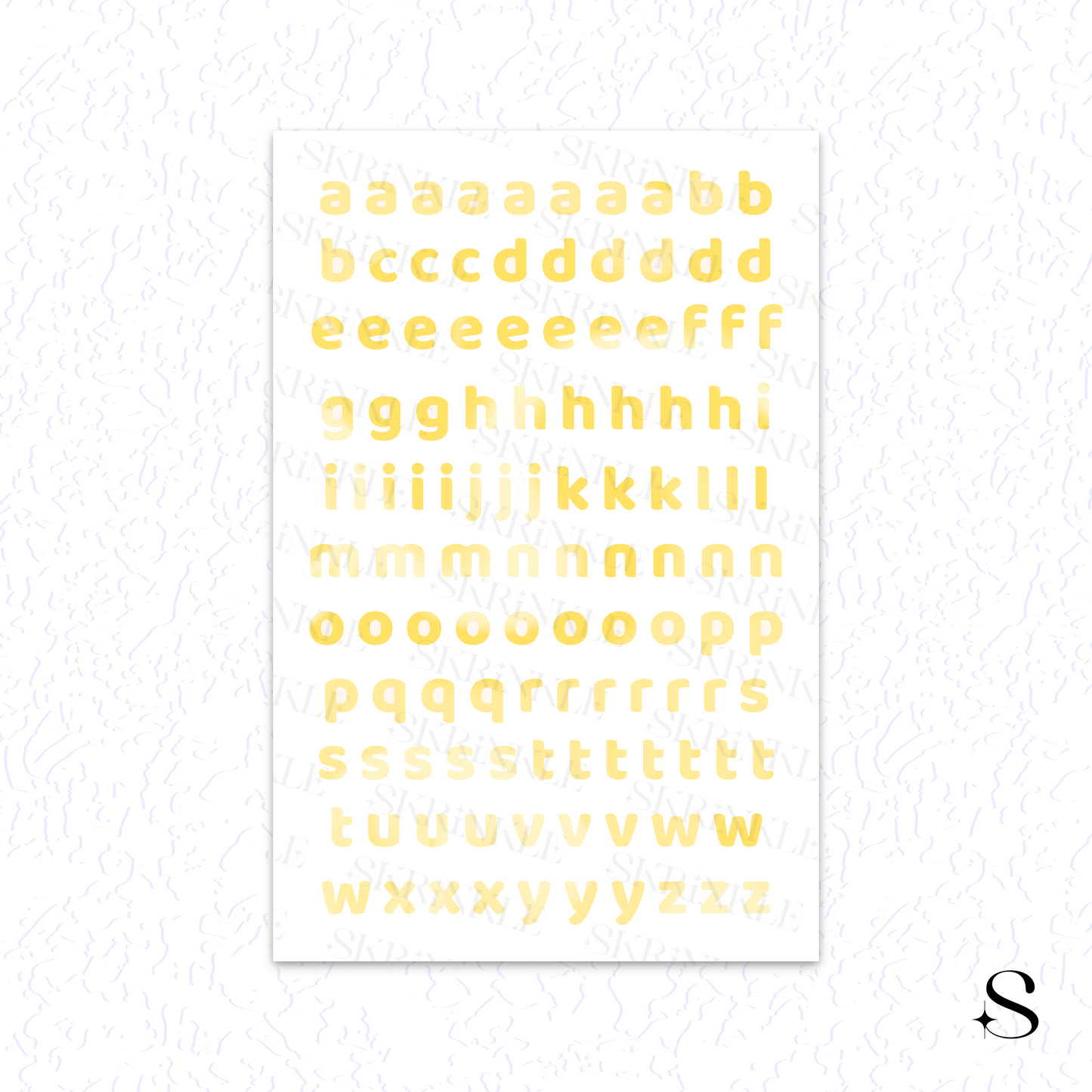 Letters and numbers stickers