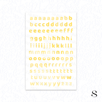 Letters and numbers stickers