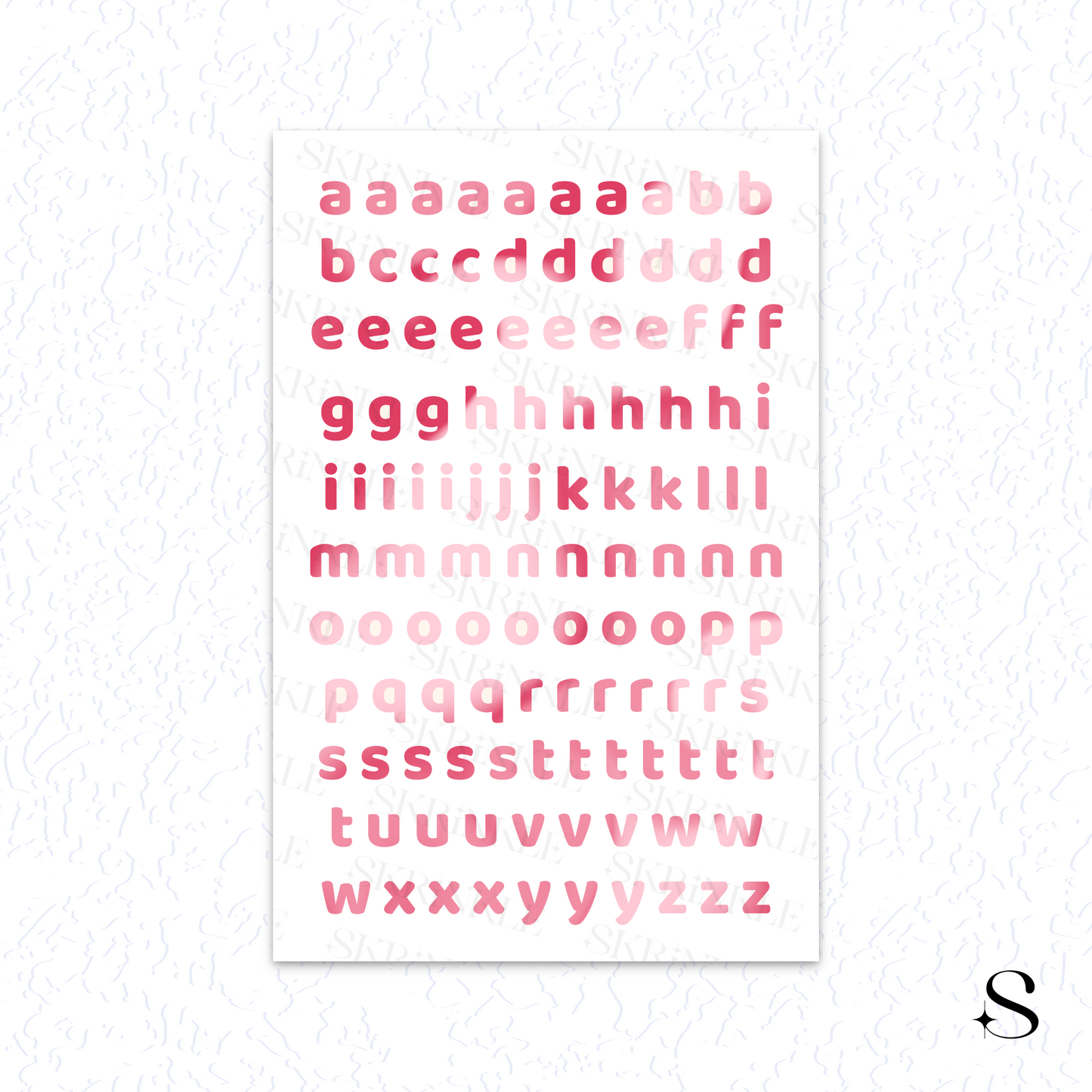 Letters and numbers stickers