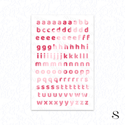 Letters and numbers stickers