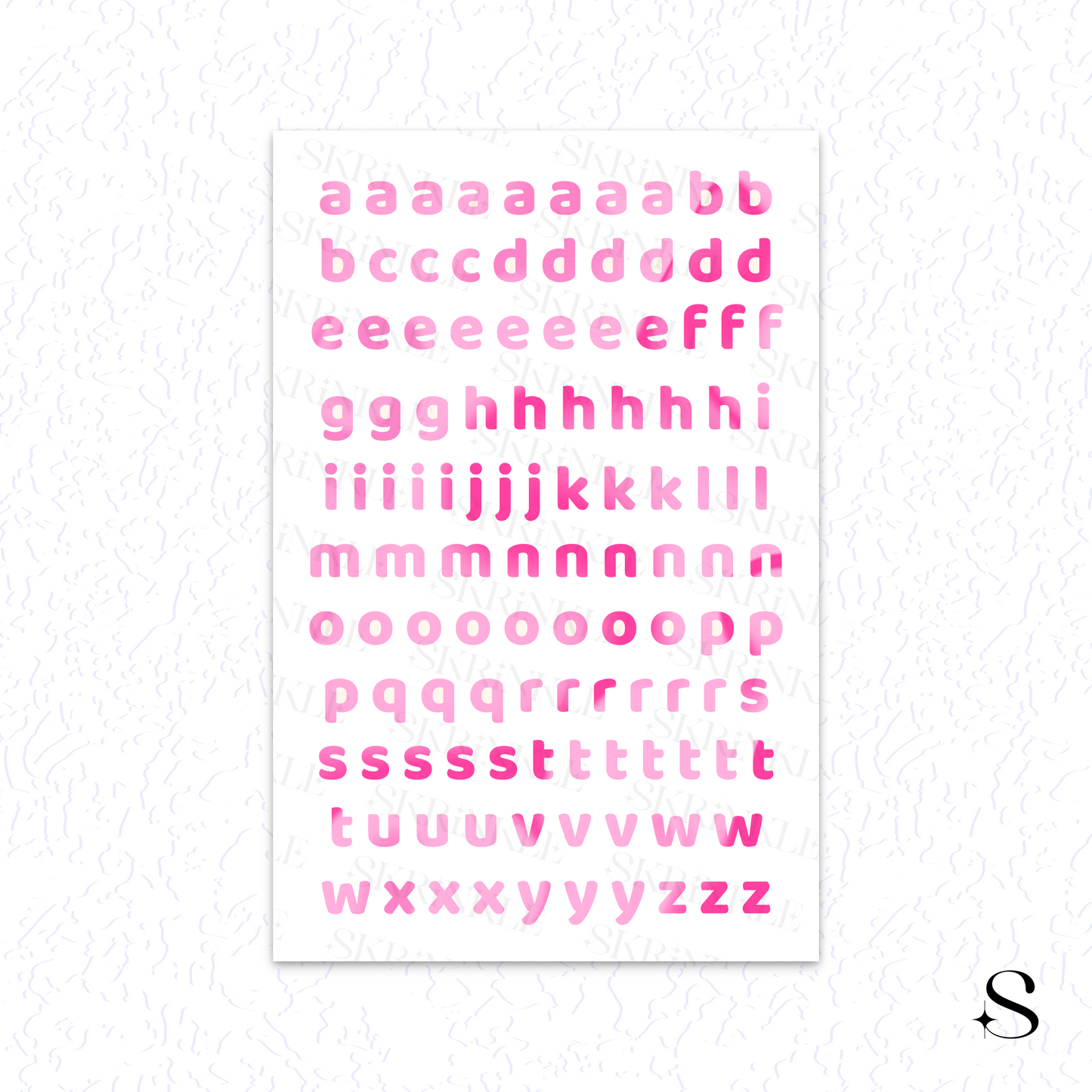 Letters and numbers stickers
