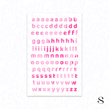 Letters and numbers stickers