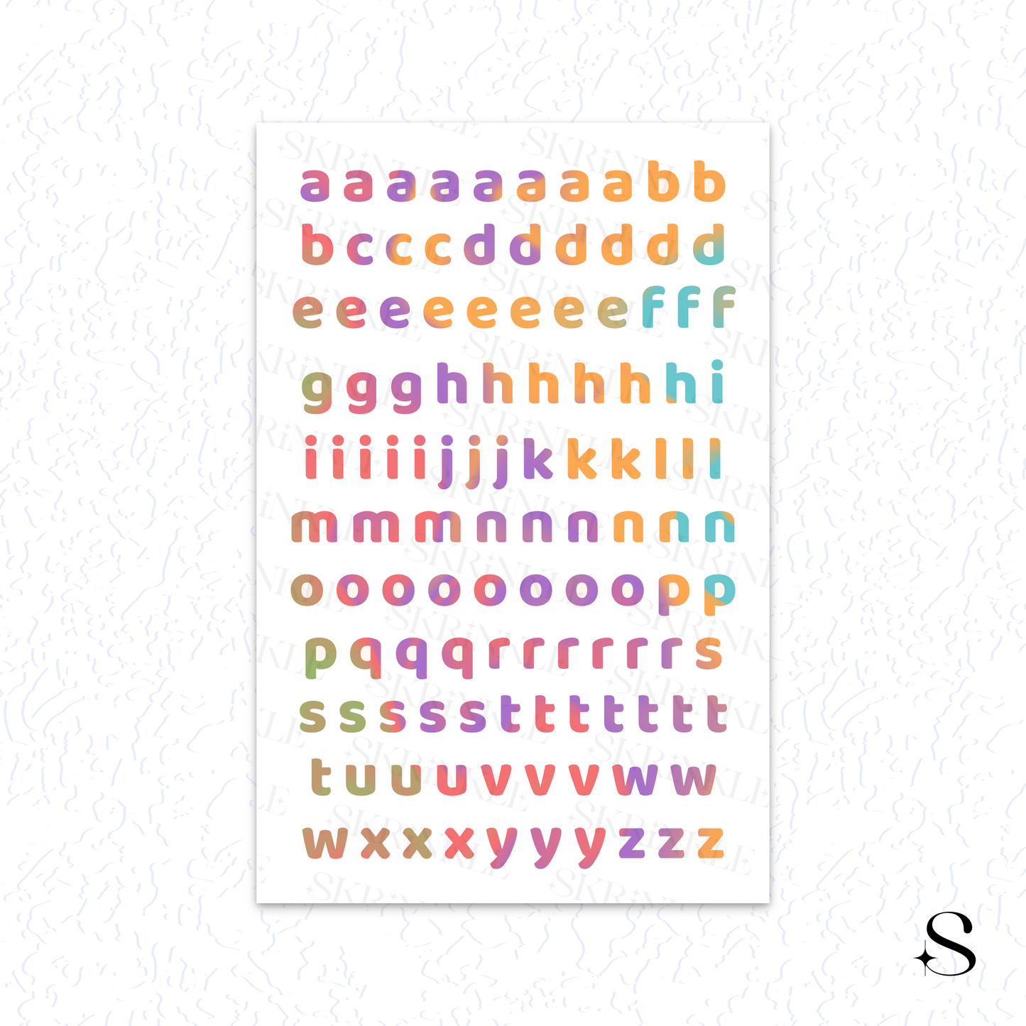 Letters and numbers stickers