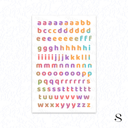 Letters and numbers stickers