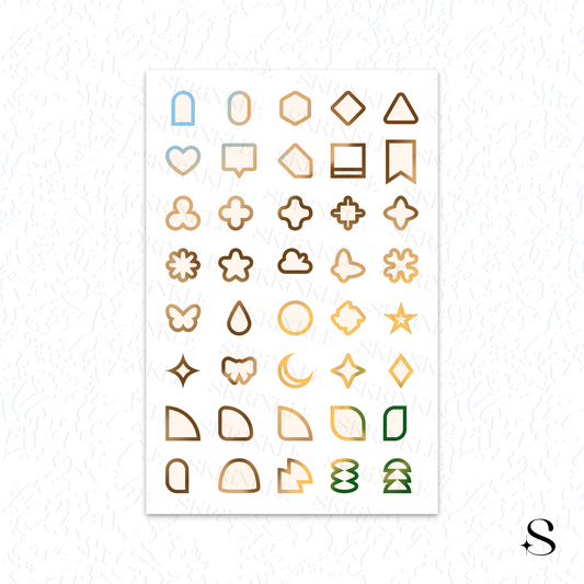 Shapes Stickers - Brews & Whisper