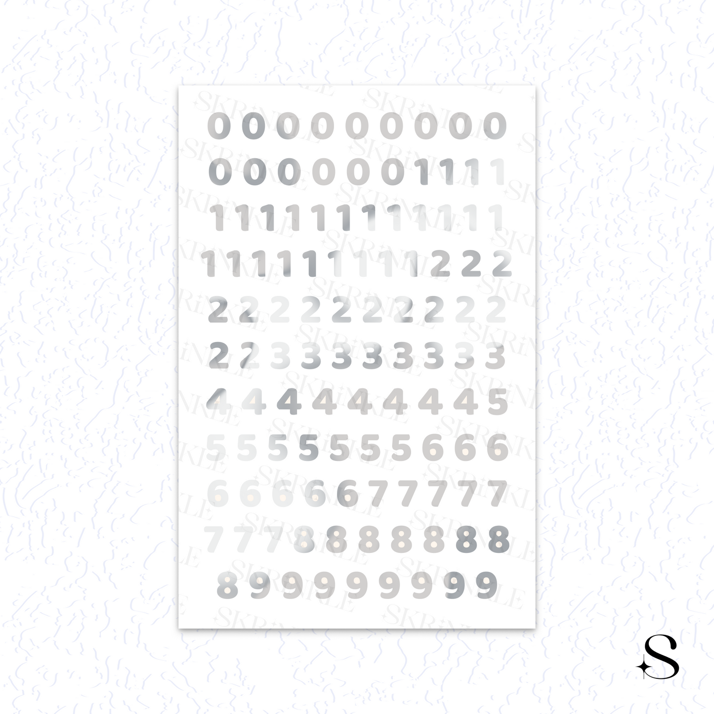 Letters and numbers stickers