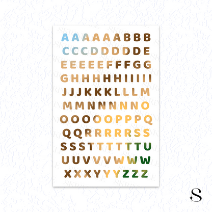 Letters and numbers stickers