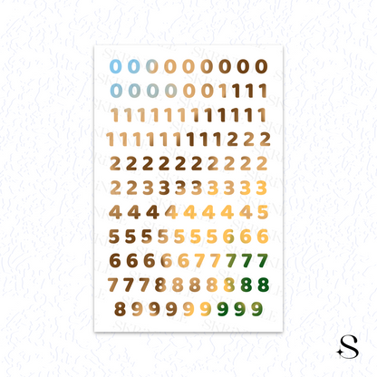 Letters and numbers stickers
