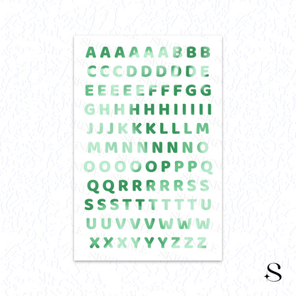 Letters and numbers stickers