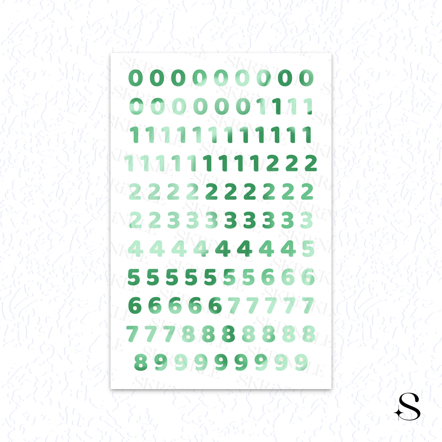 Letters and numbers stickers