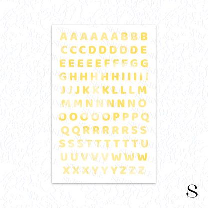 Letters and numbers stickers