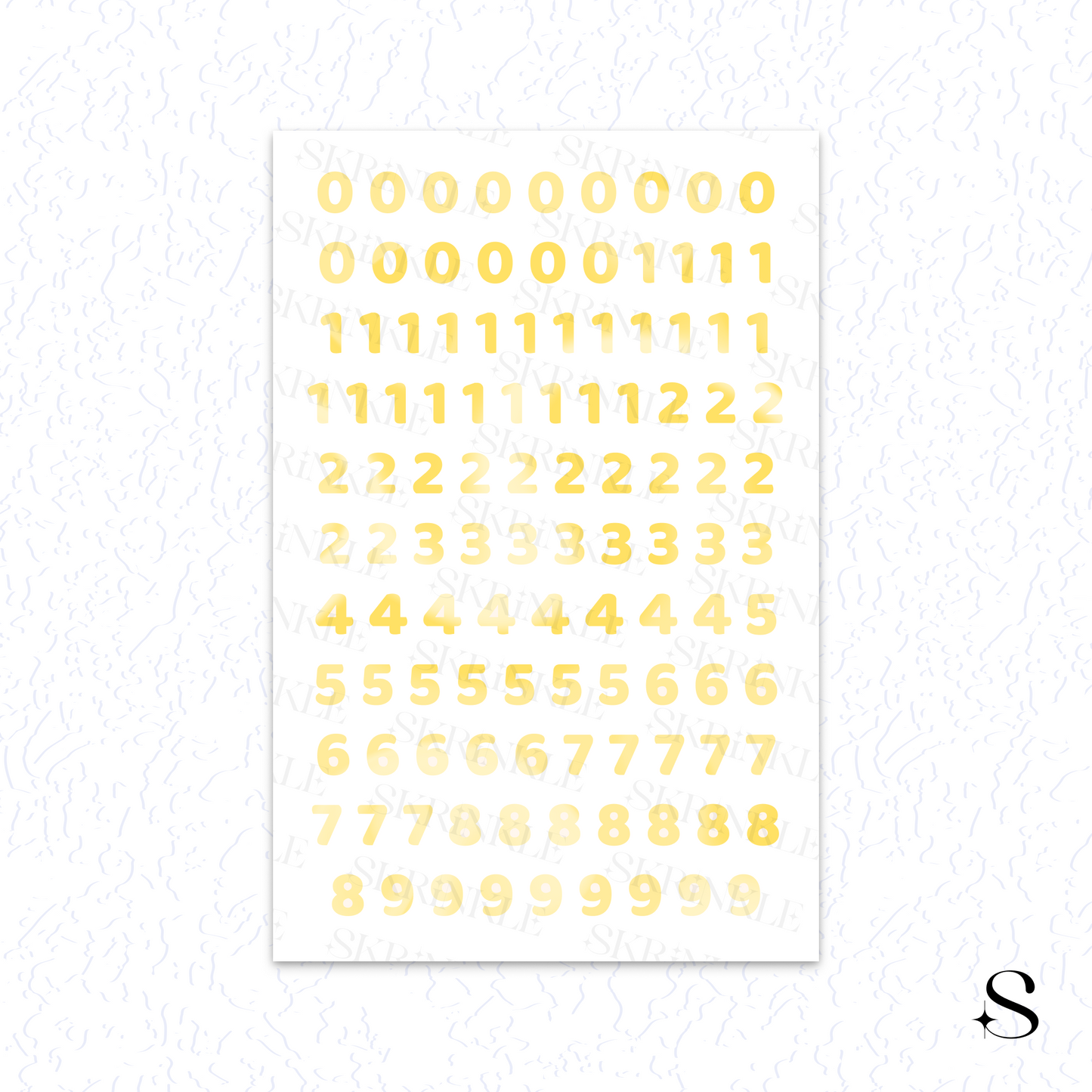 Letters and numbers stickers