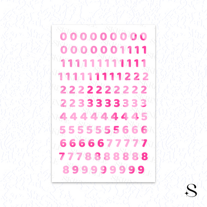 Letters and numbers stickers