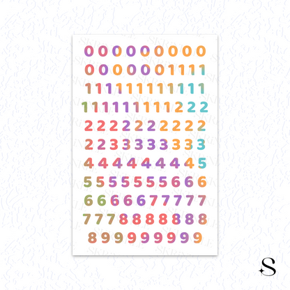Letters and numbers stickers