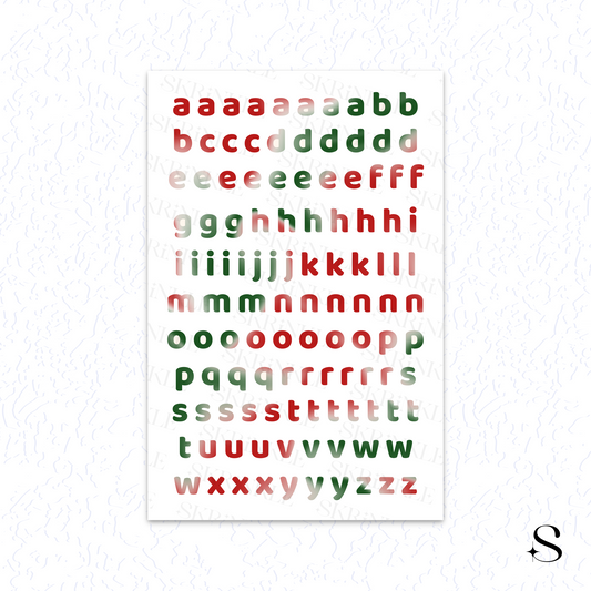 Letters and numbers stickers - Christmas