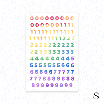 Letters and numbers stickers